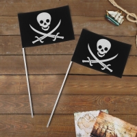 Флаг пиратский "Череп" (набор 2 шт)